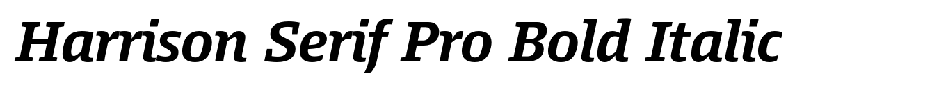 Harrison Serif Pro Bold Italic